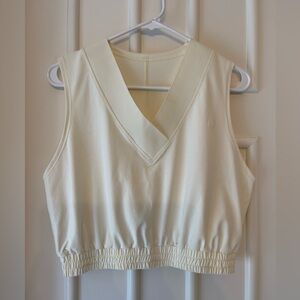 Lululemon Pastel Yellow Crop Tank Top